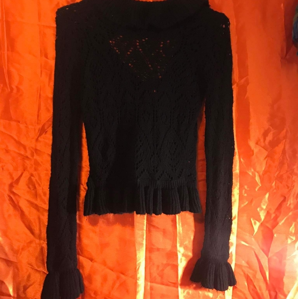 🖤Vintage Knitted Frilly Ruffle Sweater🖤 - Picture 3 of 9